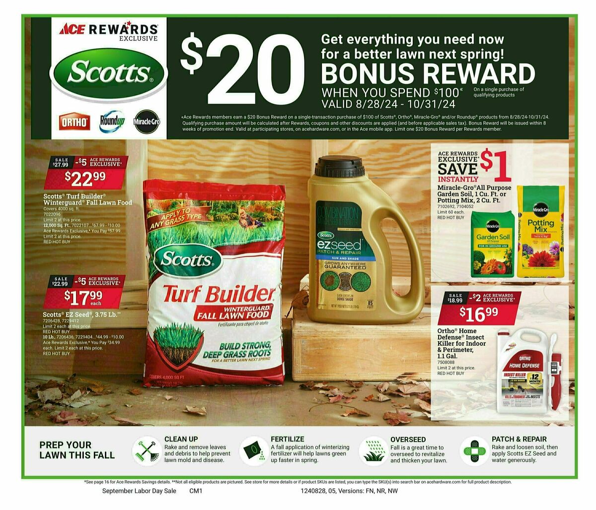 Ace Hardware Labor Day Event Weekly Ad from August 28