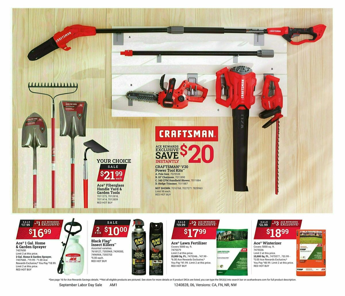 Ace Hardware Labor Day Event Weekly Ad from August 28