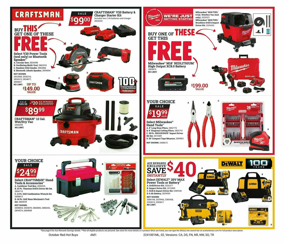 Ace Hardware Red Hot Buys Weekly Ad from October 1