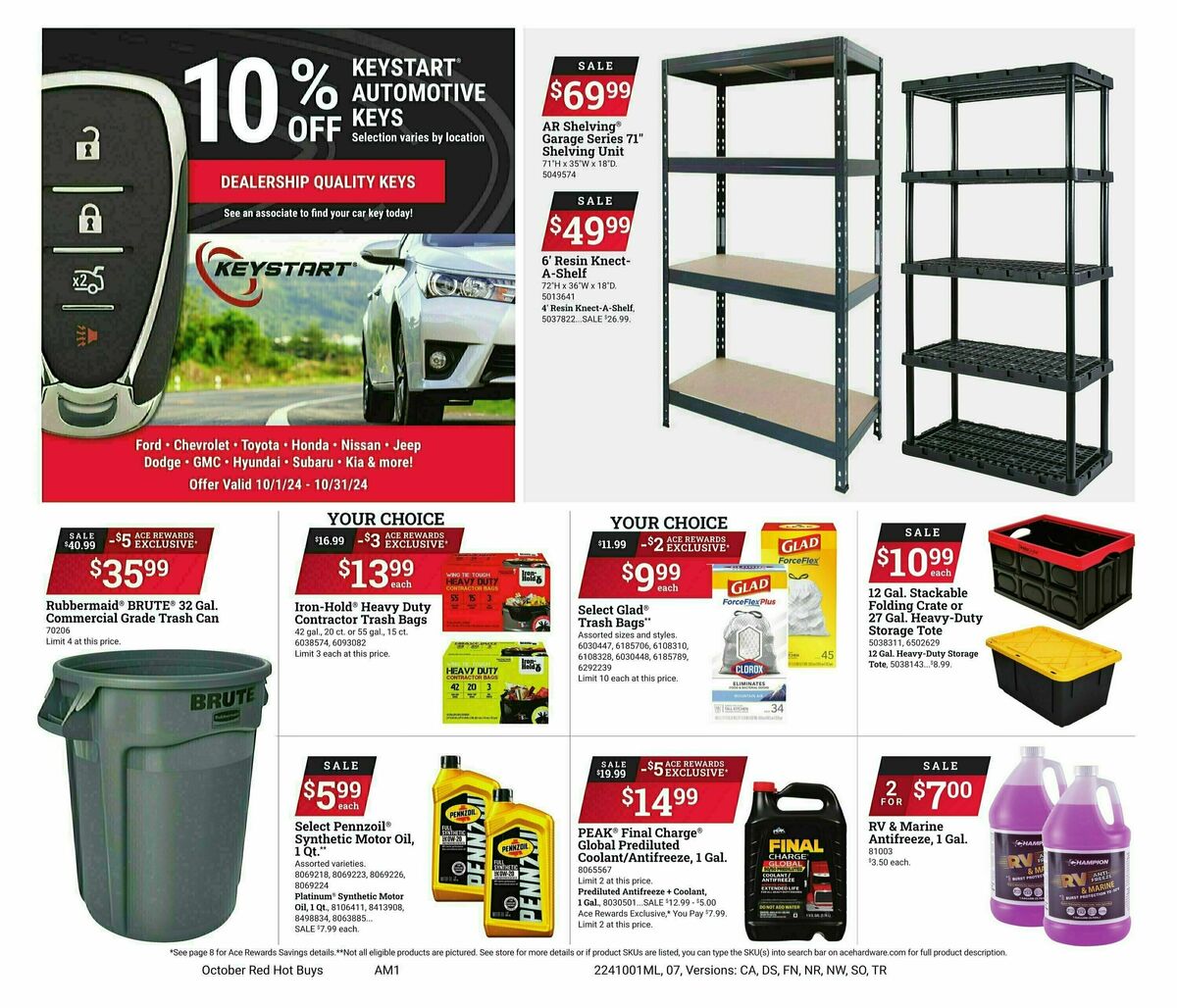 Ace Hardware Red Hot Buys Weekly Ad from October 1