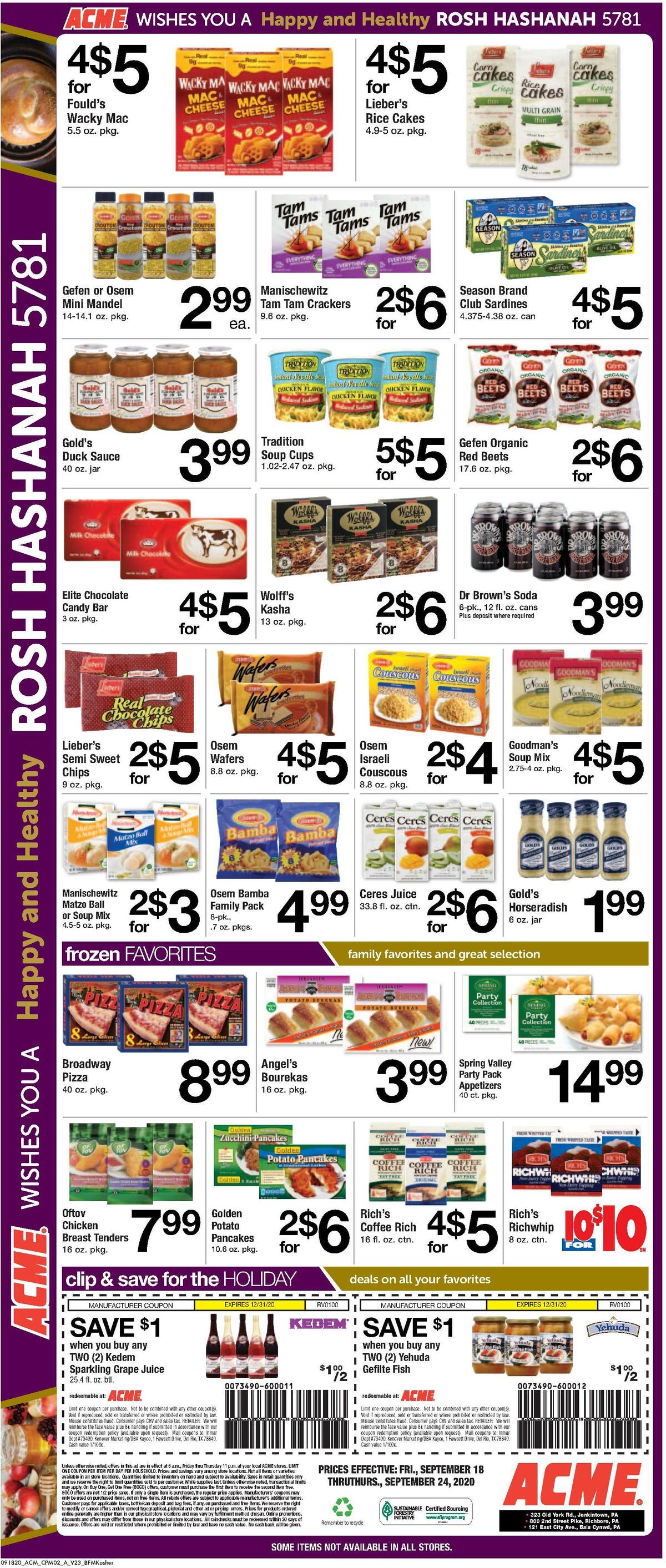 ACME Markets Weekly Ad from September 18