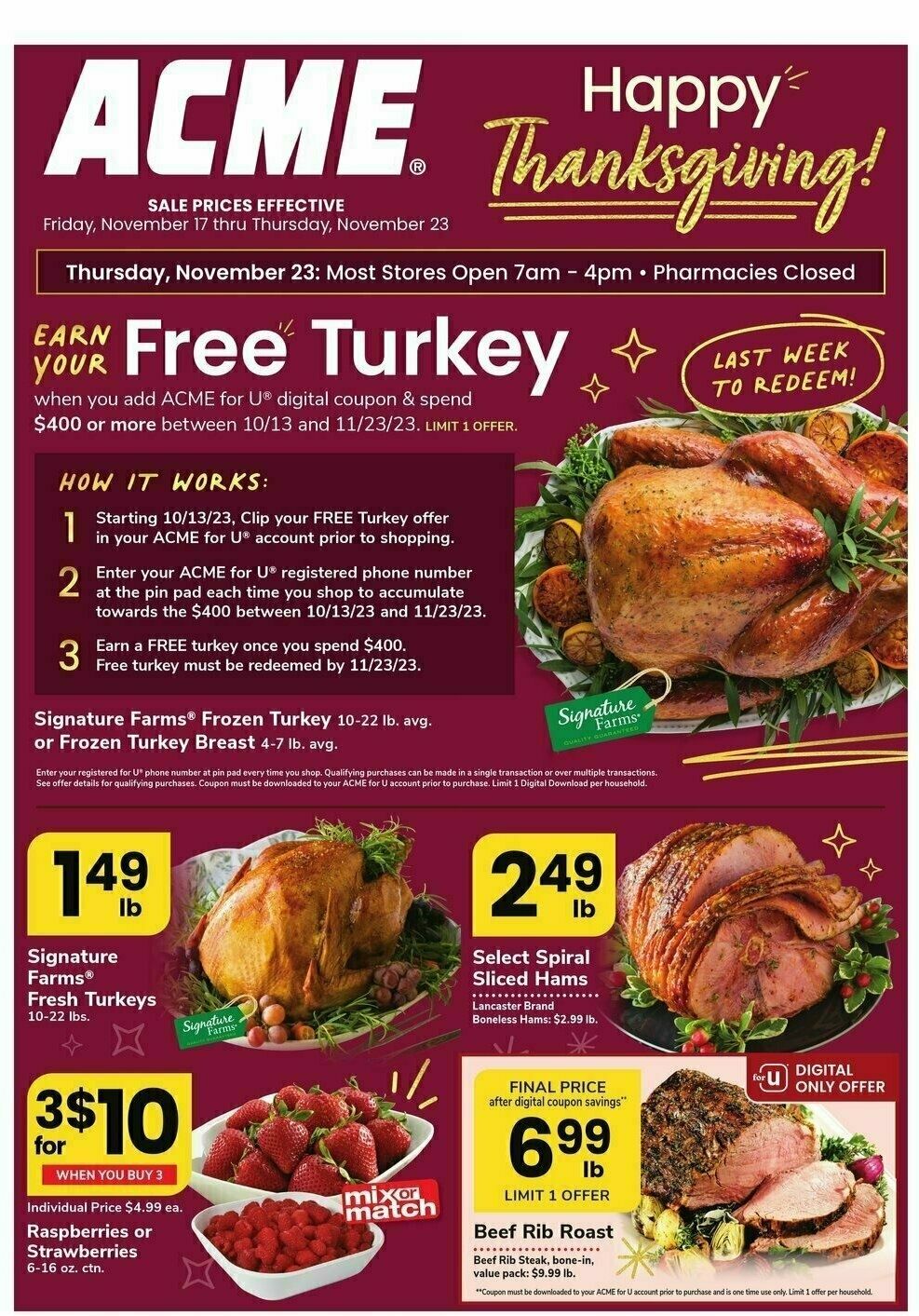 ACME Markets Weekly Ad from November 17