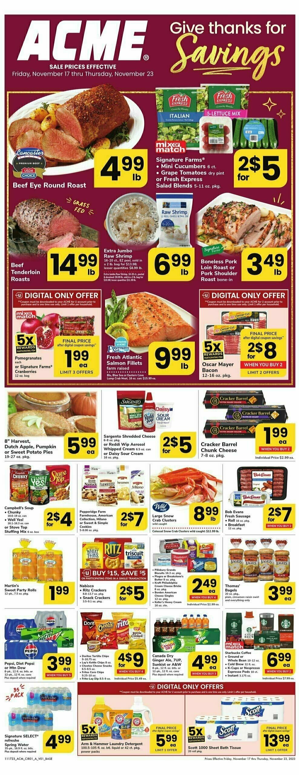 ACME Markets Weekly Ad from November 17