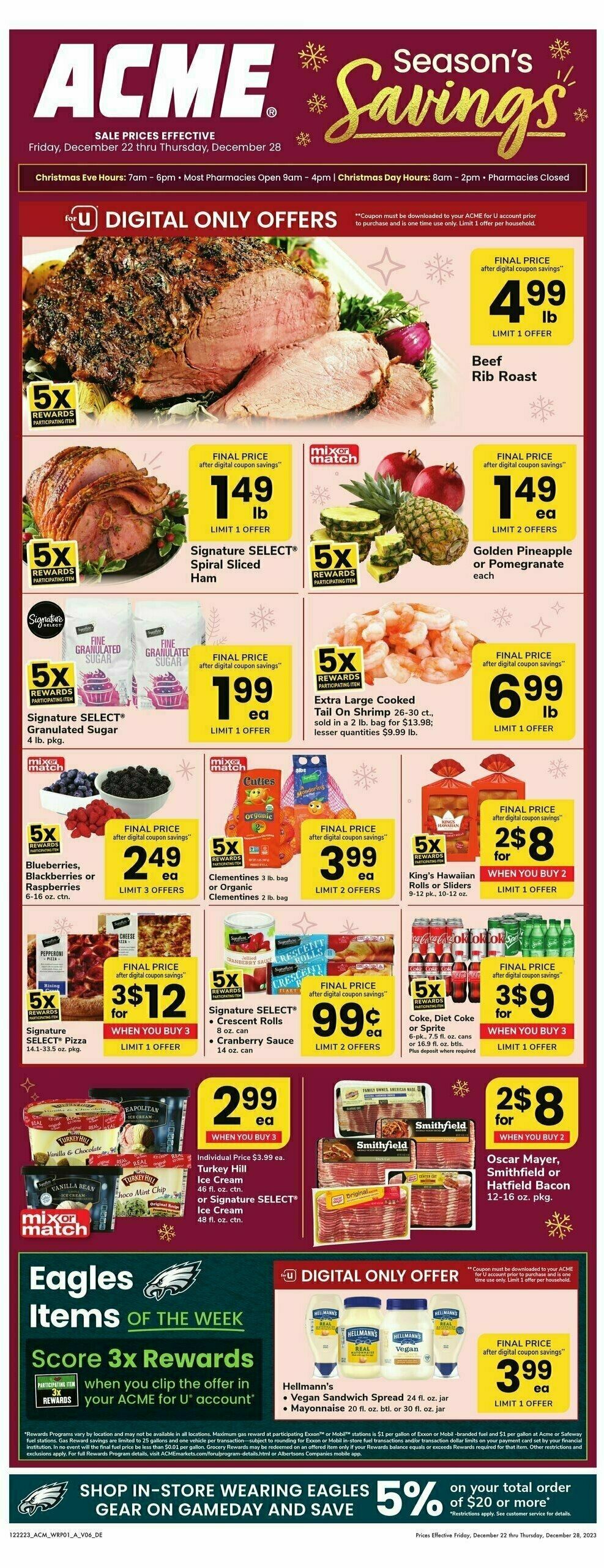 ACME Markets Weekly Ad from December 22