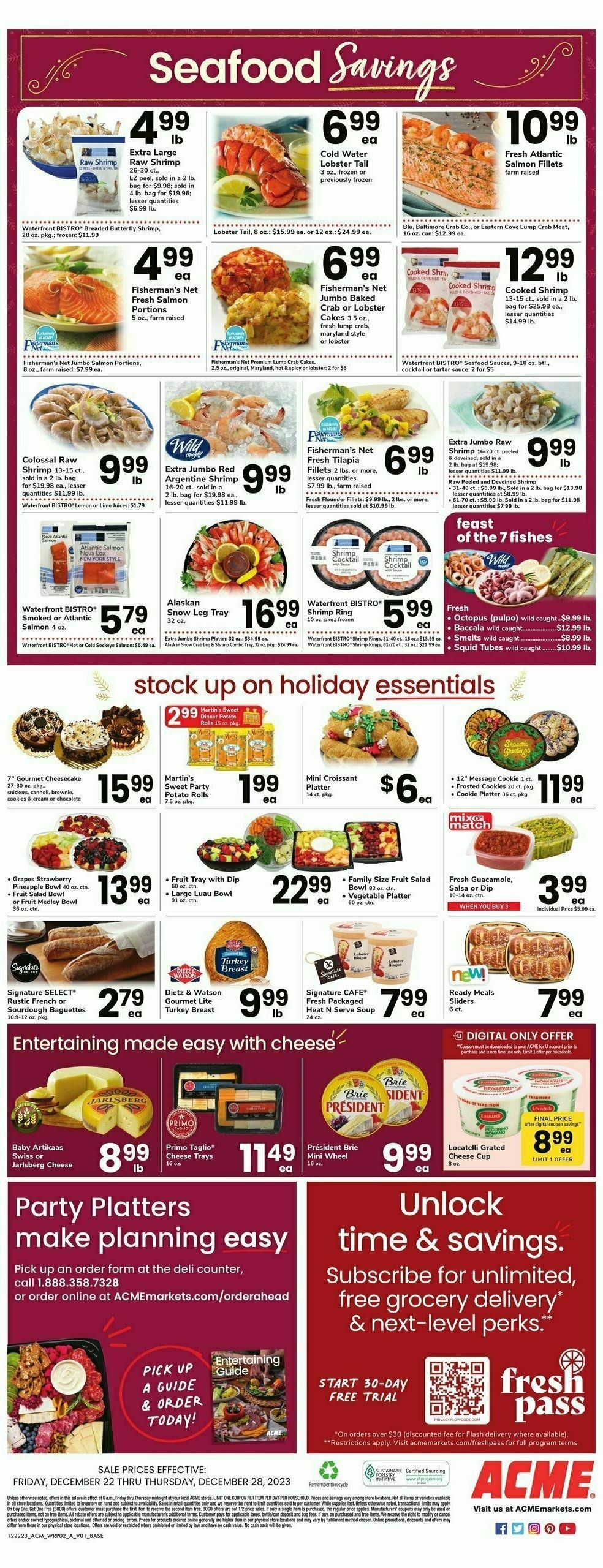 ACME Markets Weekly Ad from December 22