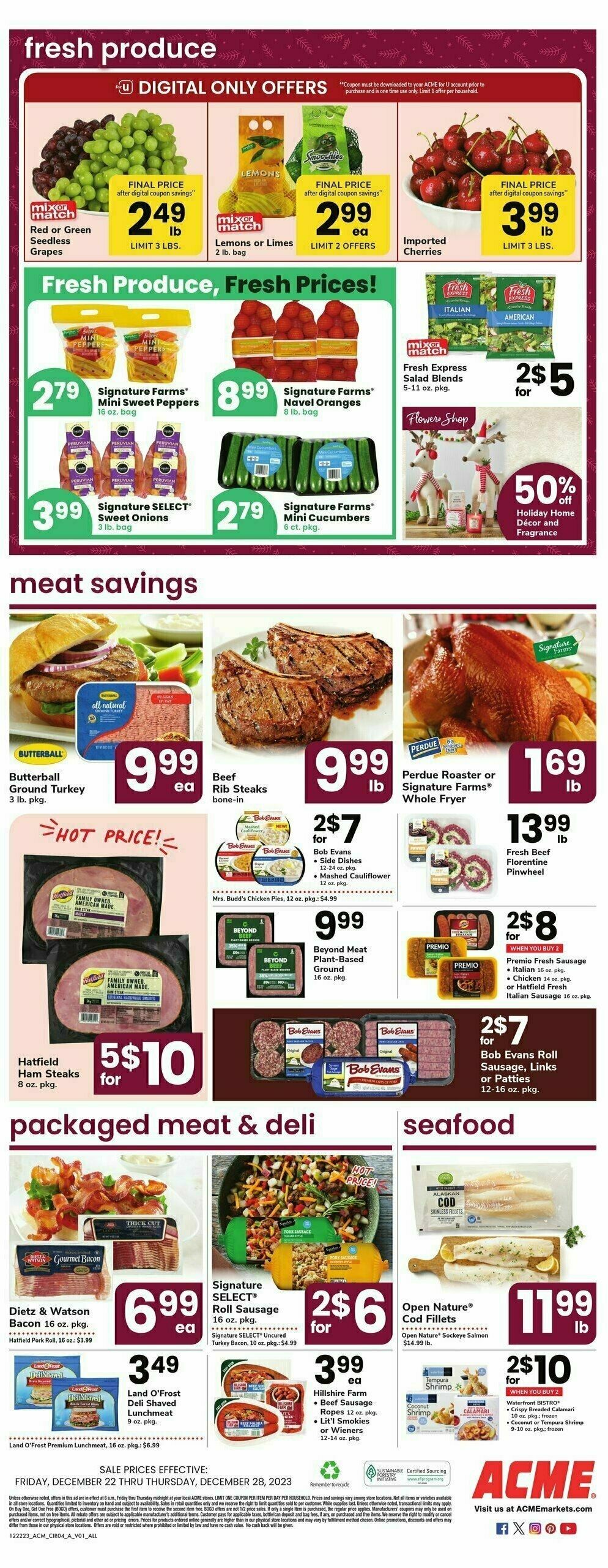 ACME Markets Weekly Ad from December 22