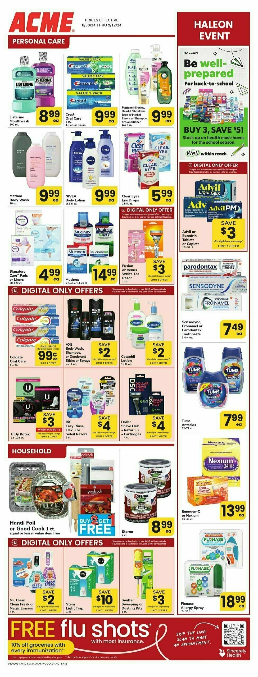 ACME Markets Health, Home & Beauty Weekly Ad from August 30