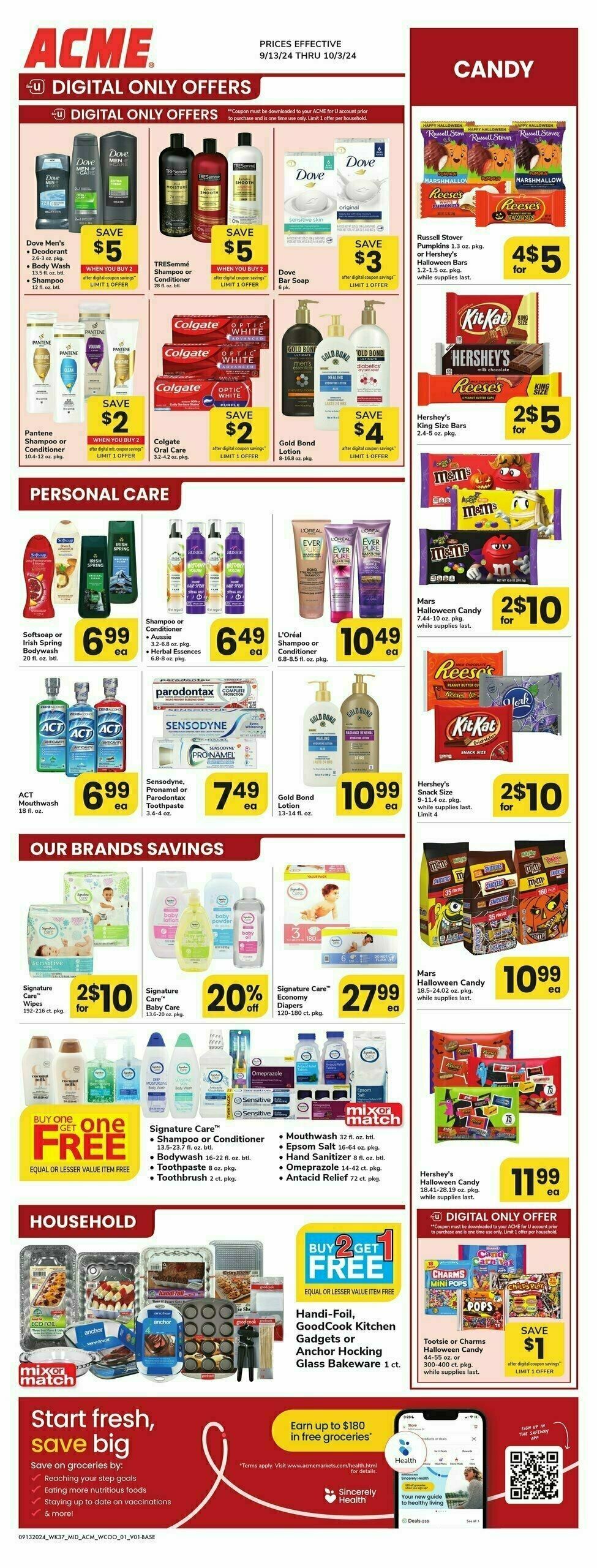 ACME Markets Health, Home & Beauty Weekly Ad from September 13