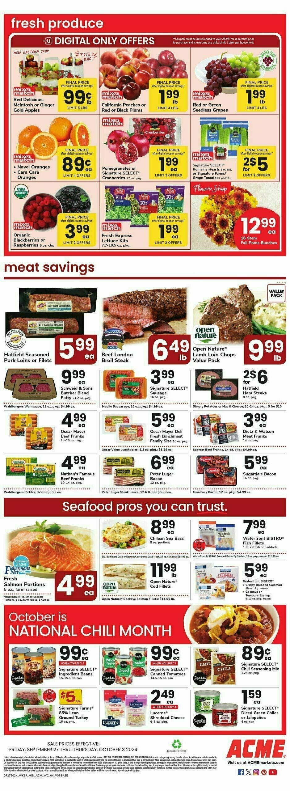 ACME Markets Weekly Ad from September 27