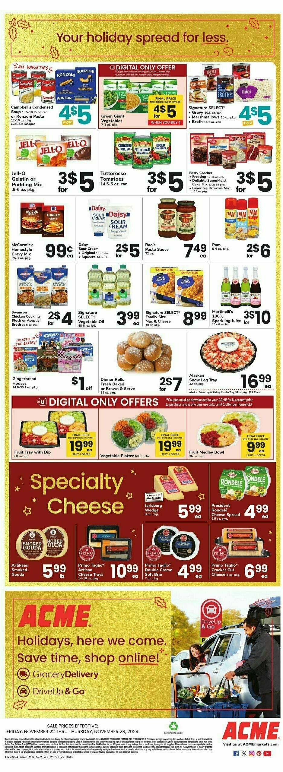 ACME Markets Weekly Ad from November 22