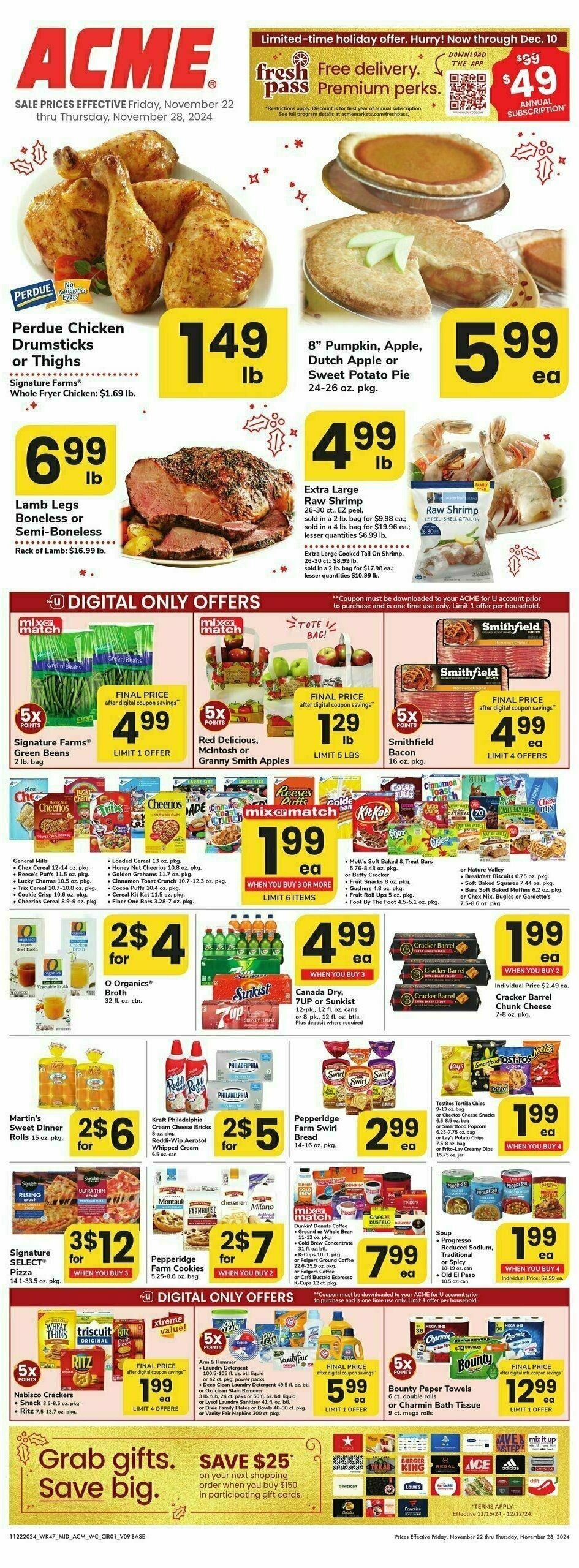 ACME Markets Weekly Ad from November 22