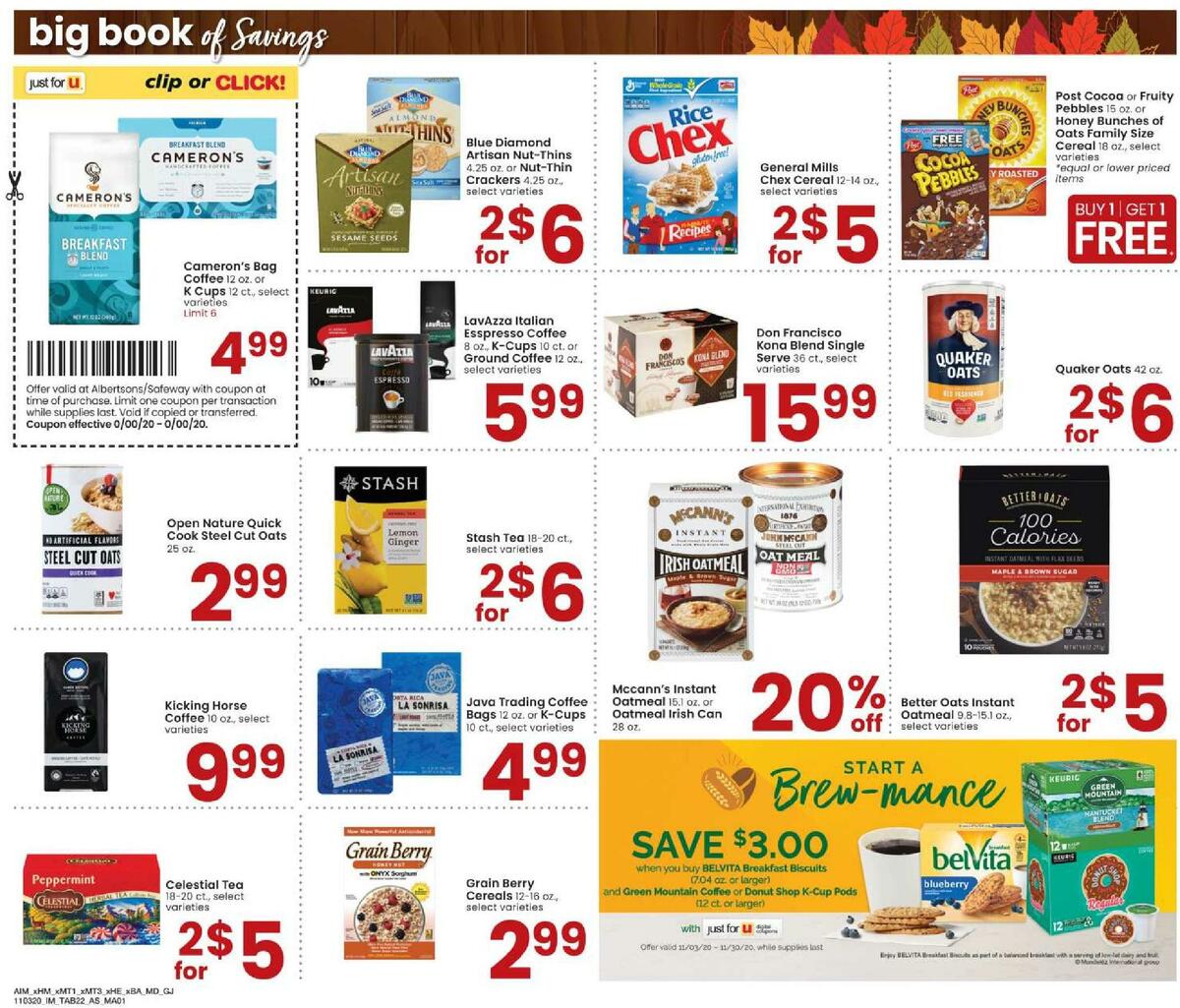 Albertsons Magazine Weekly Ad from November 3