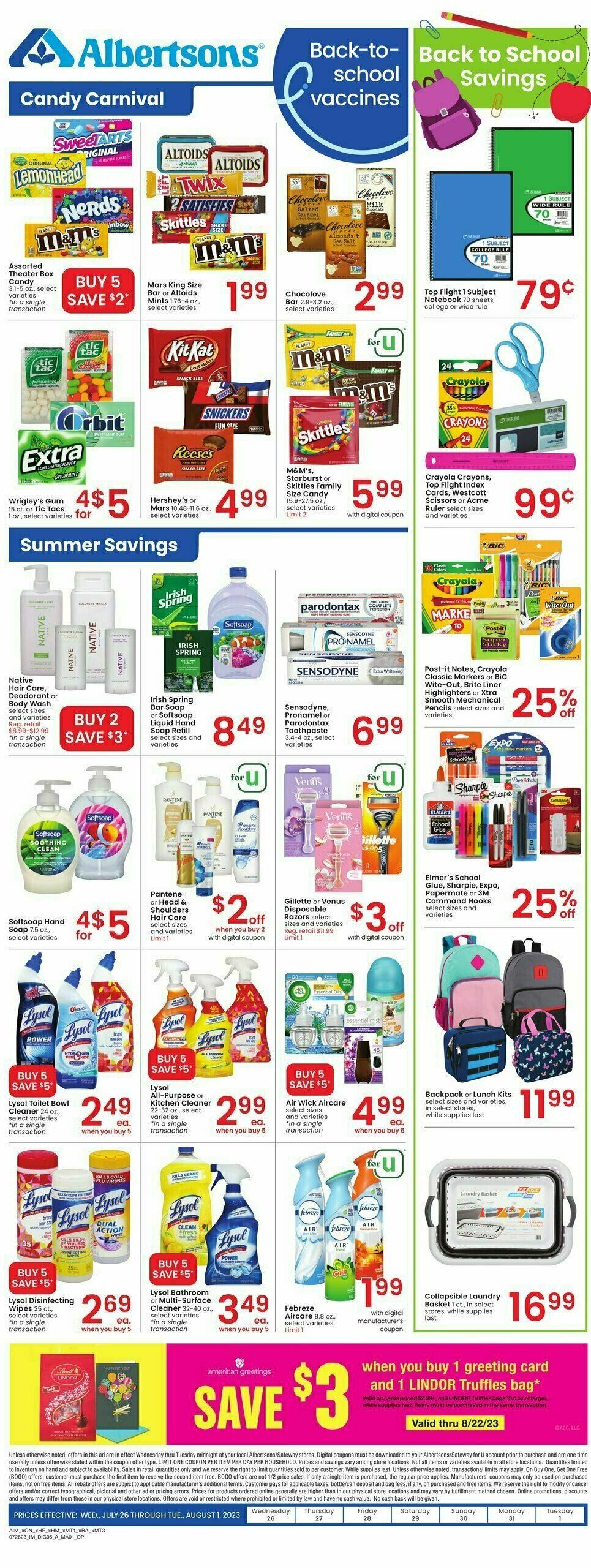 Albertsons Weekly Ad from July 26