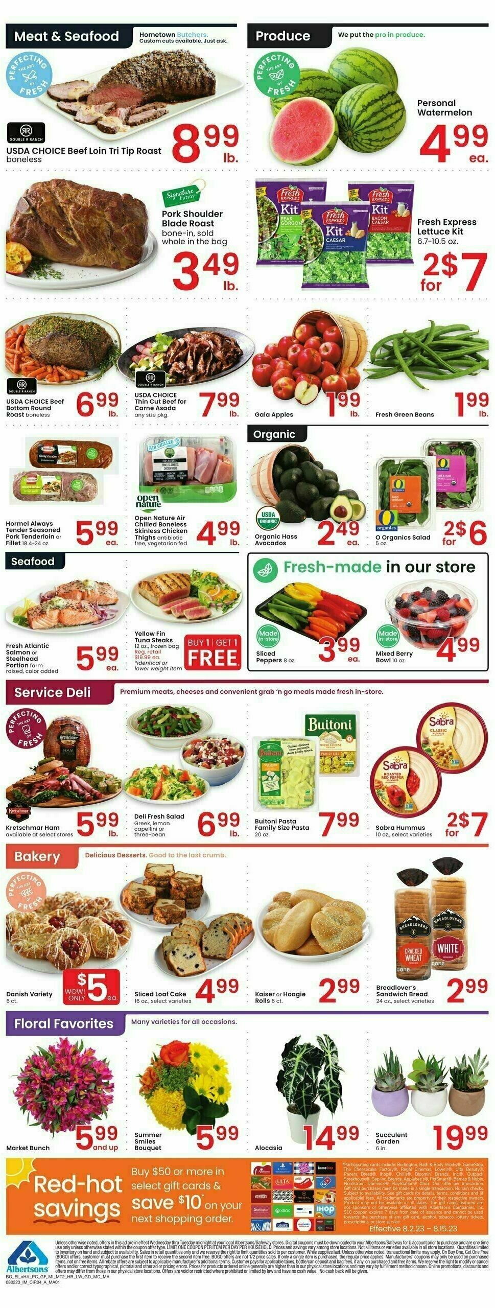 Albertsons Weekly Ad from August 2