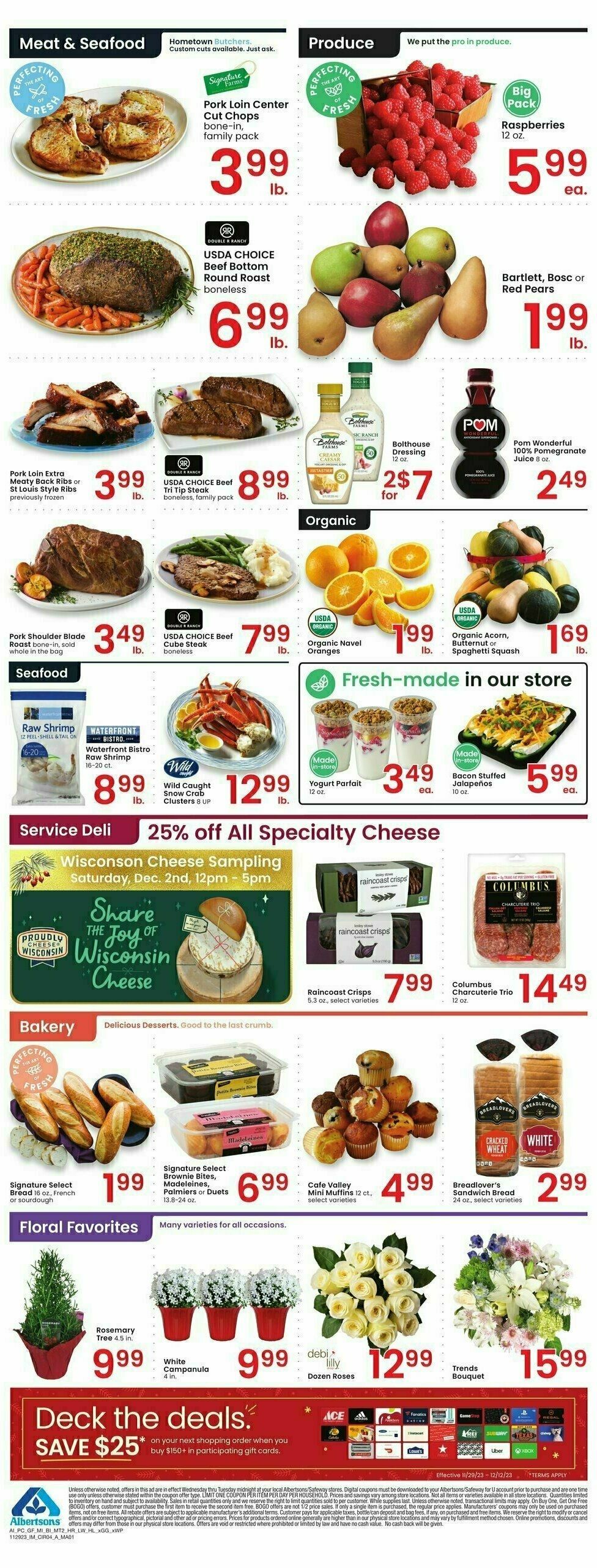 Albertsons Weekly Ad from November 29