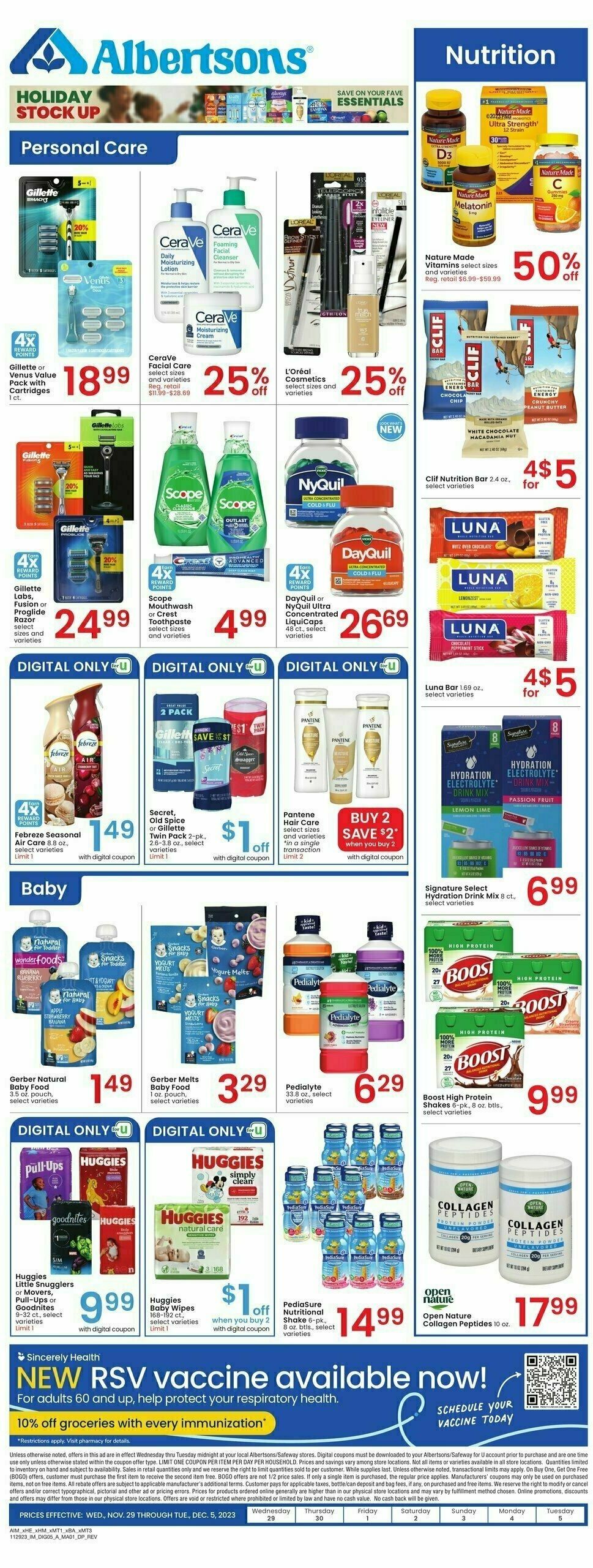 Albertsons Weekly Ad from November 29