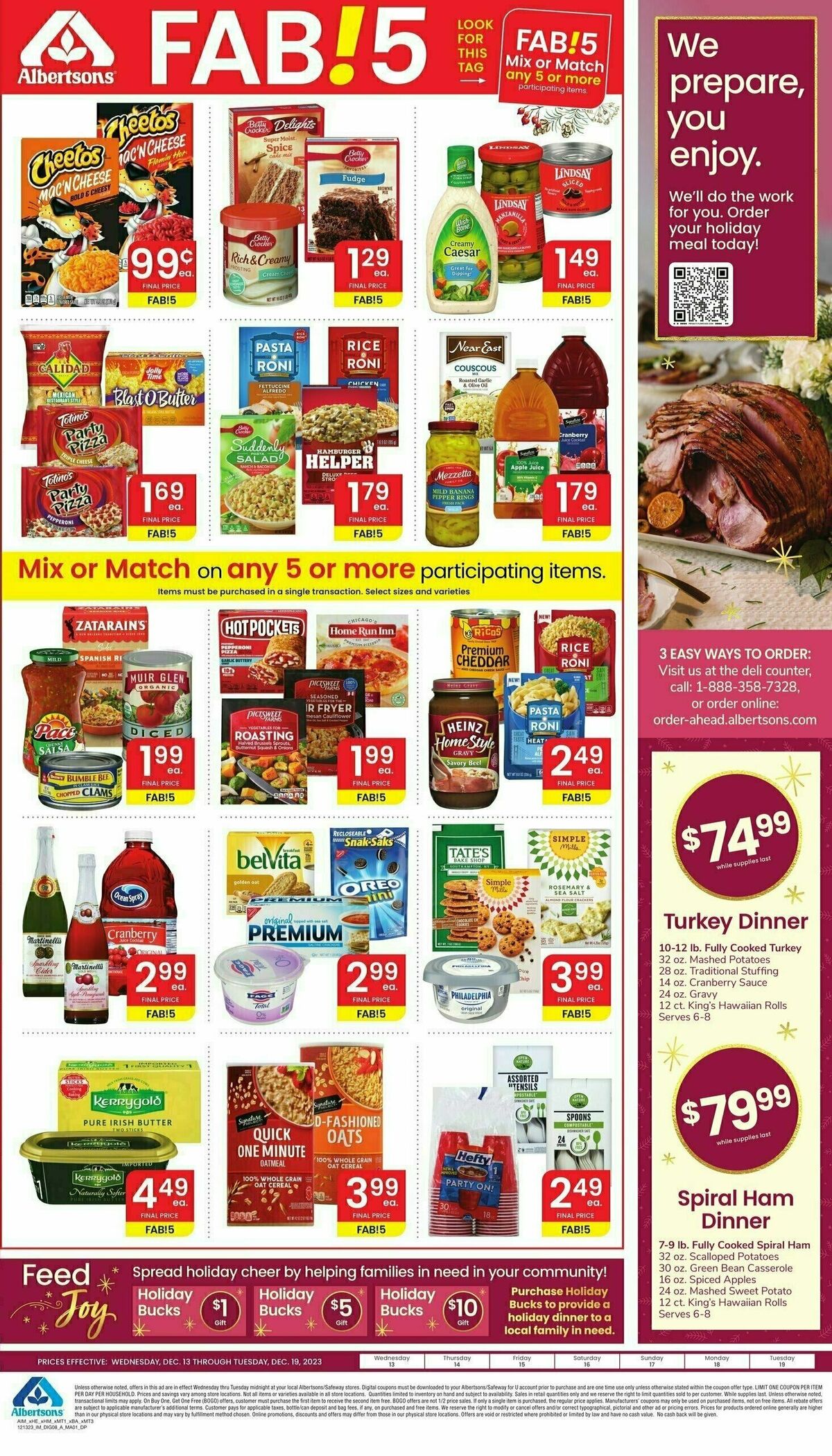 Albertsons Bonus Savings Weekly Ad from December 13