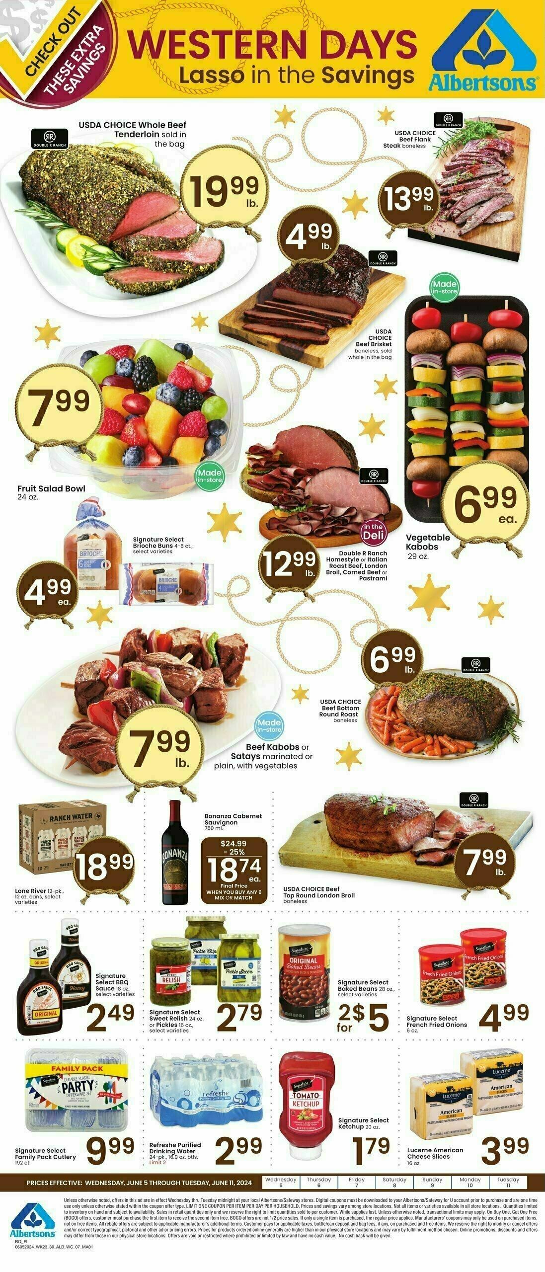 Albertsons Bonus Savings Weekly Ad from June 5