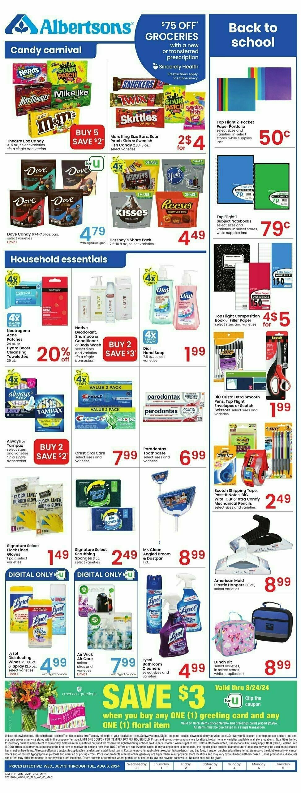 Albertsons Weekly Ad from July 31