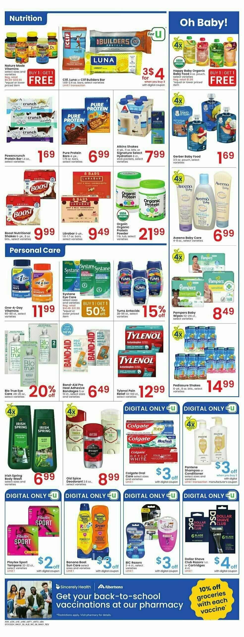 Albertsons Weekly Ad from July 31