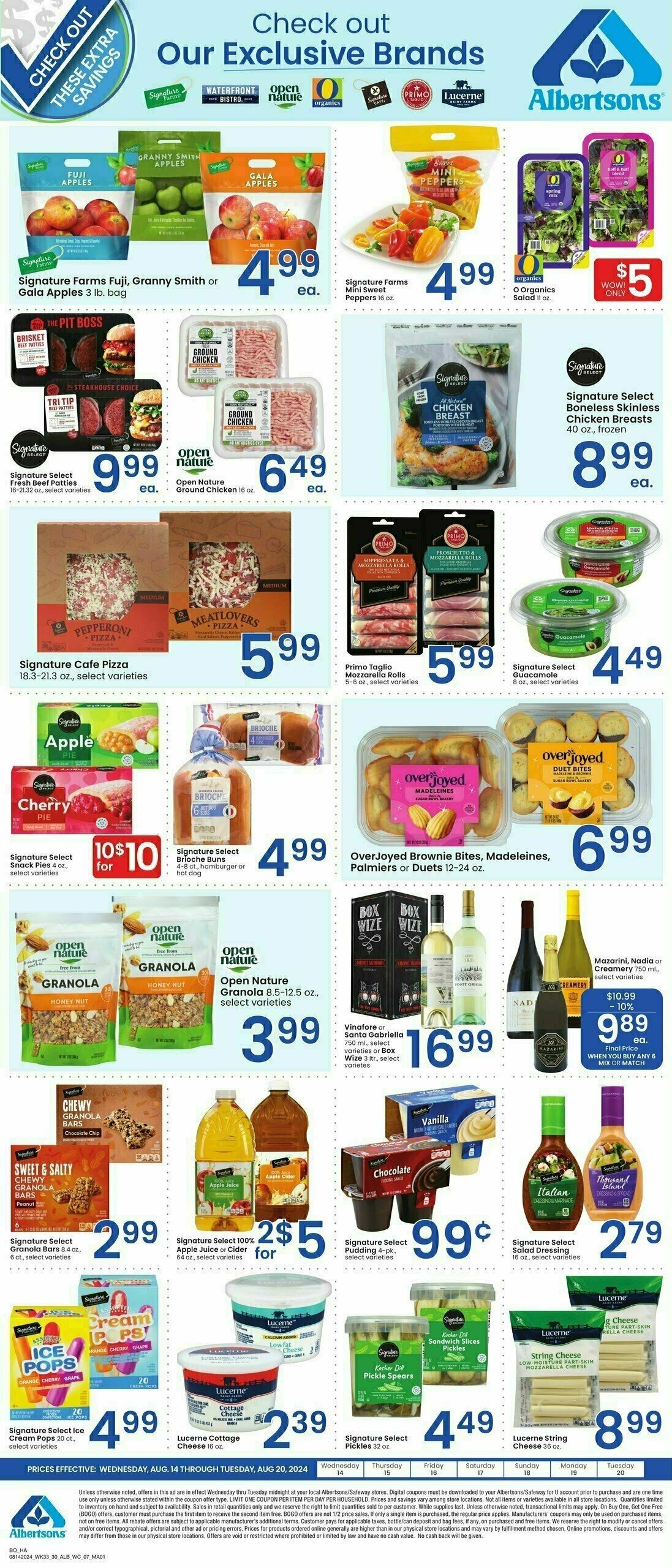 Albertsons Bonus Savings Weekly Ad from August 14