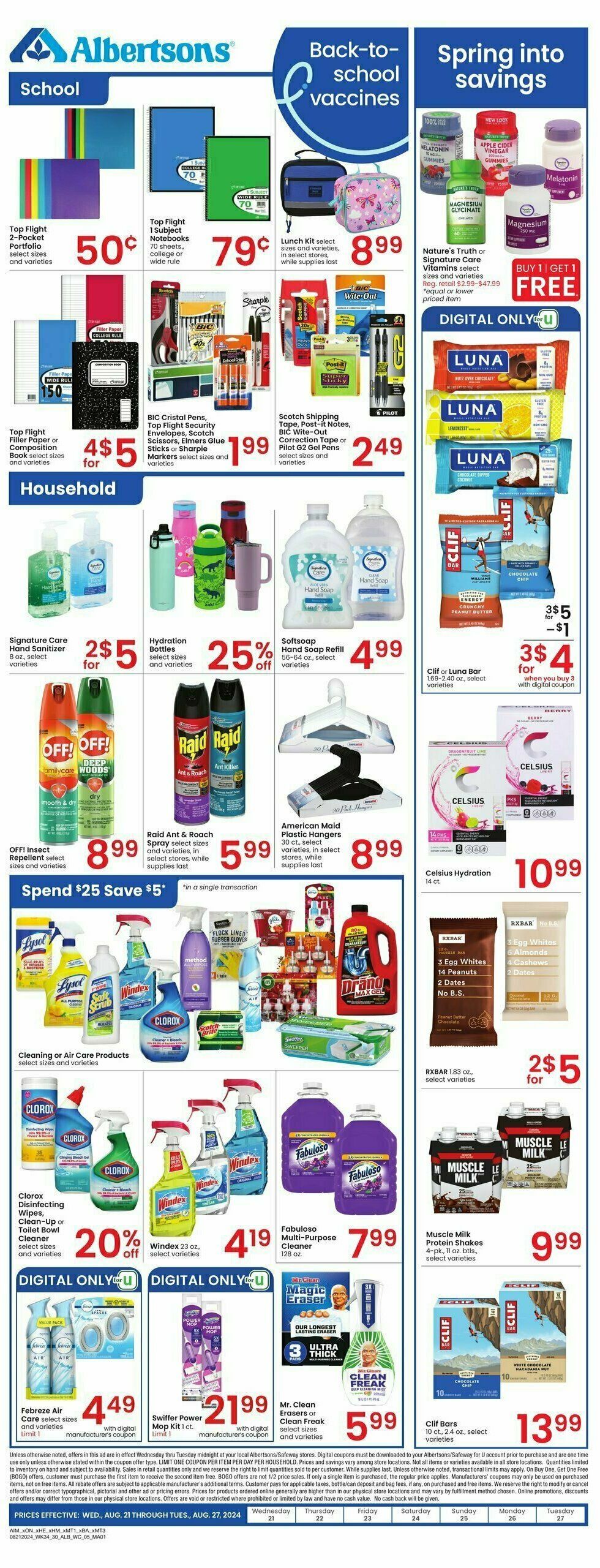 Albertsons Weekly Ad from August 21