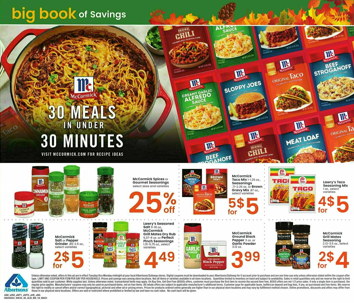 Albertsons Big Book of Savings Weekly Ad from August 20