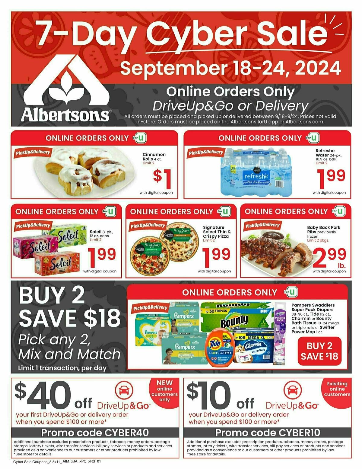 Albertsons Bonus Savings Weekly Ad from September 18