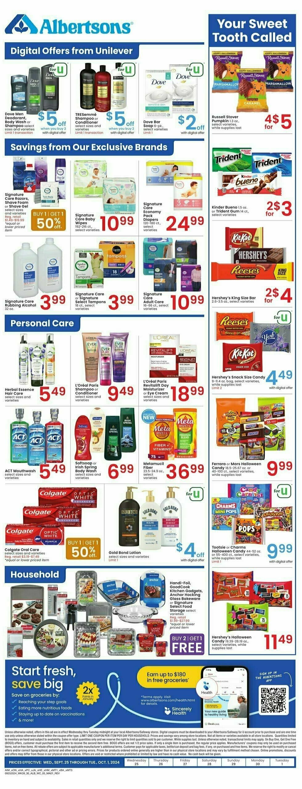 Albertsons Weekly Ad from September 25