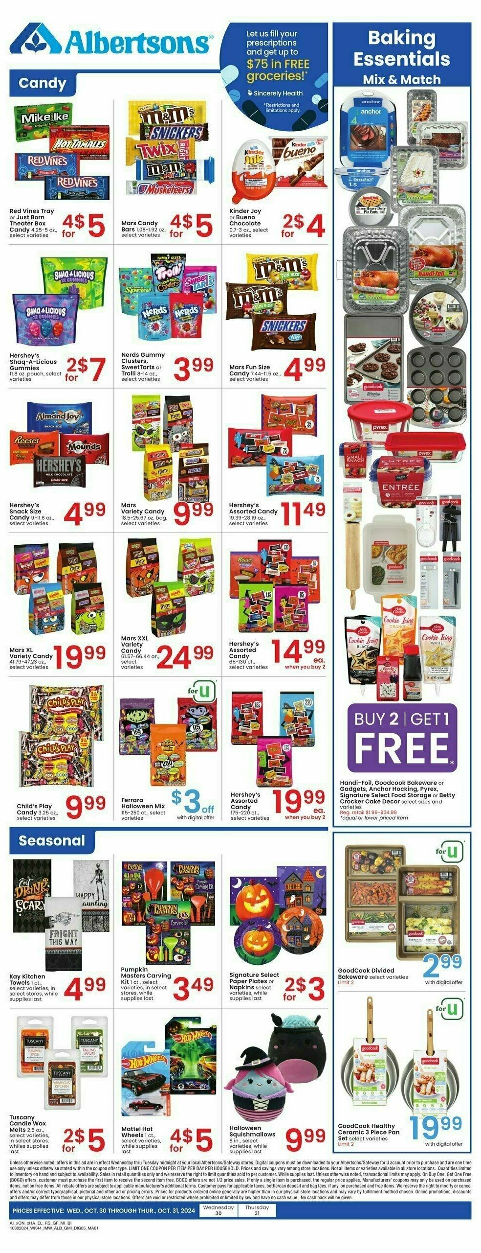 Albertsons Weekly Ad from October 30