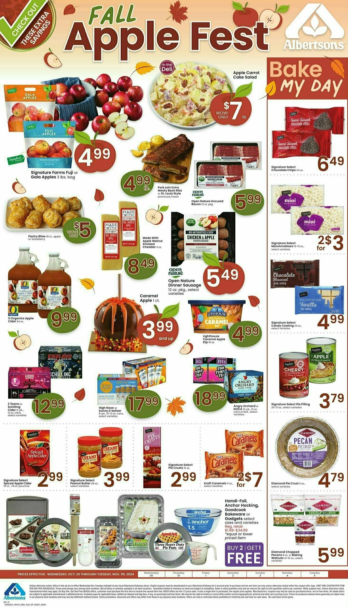 Albertsons Bonus Savings Weekly Ad from October 30