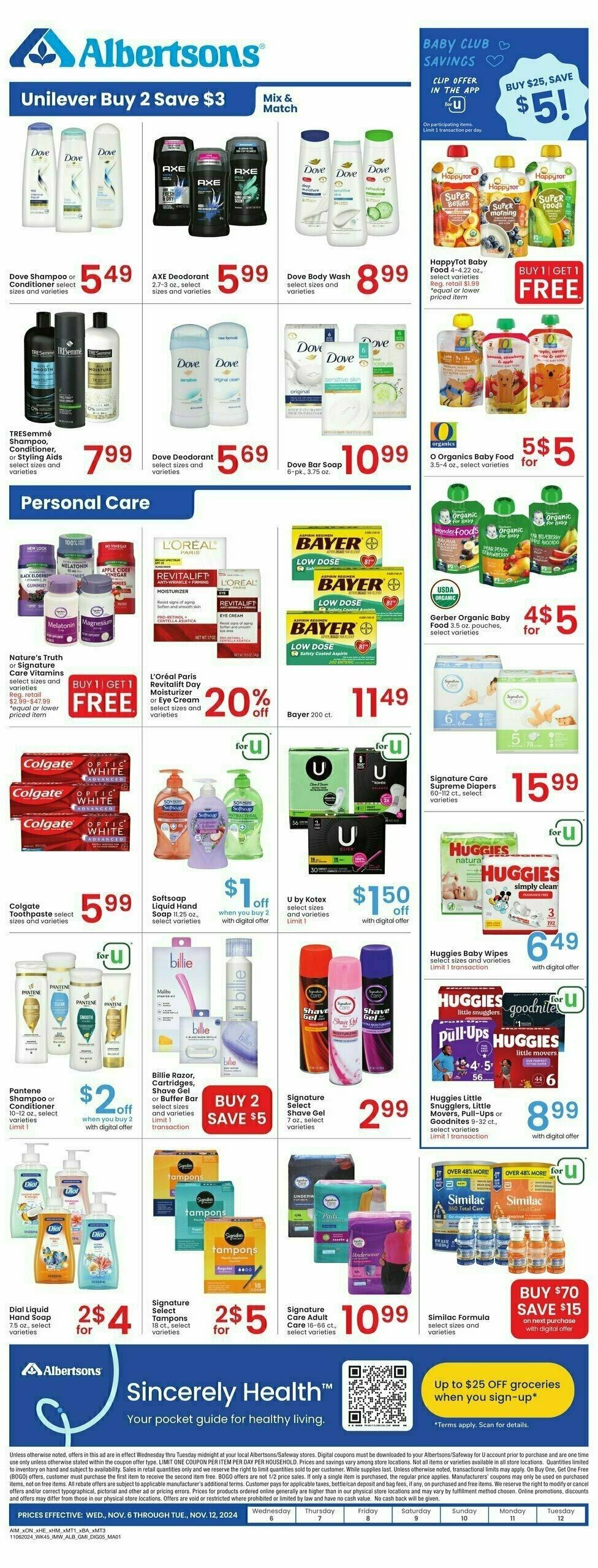 Albertsons Weekly Ad from November 6