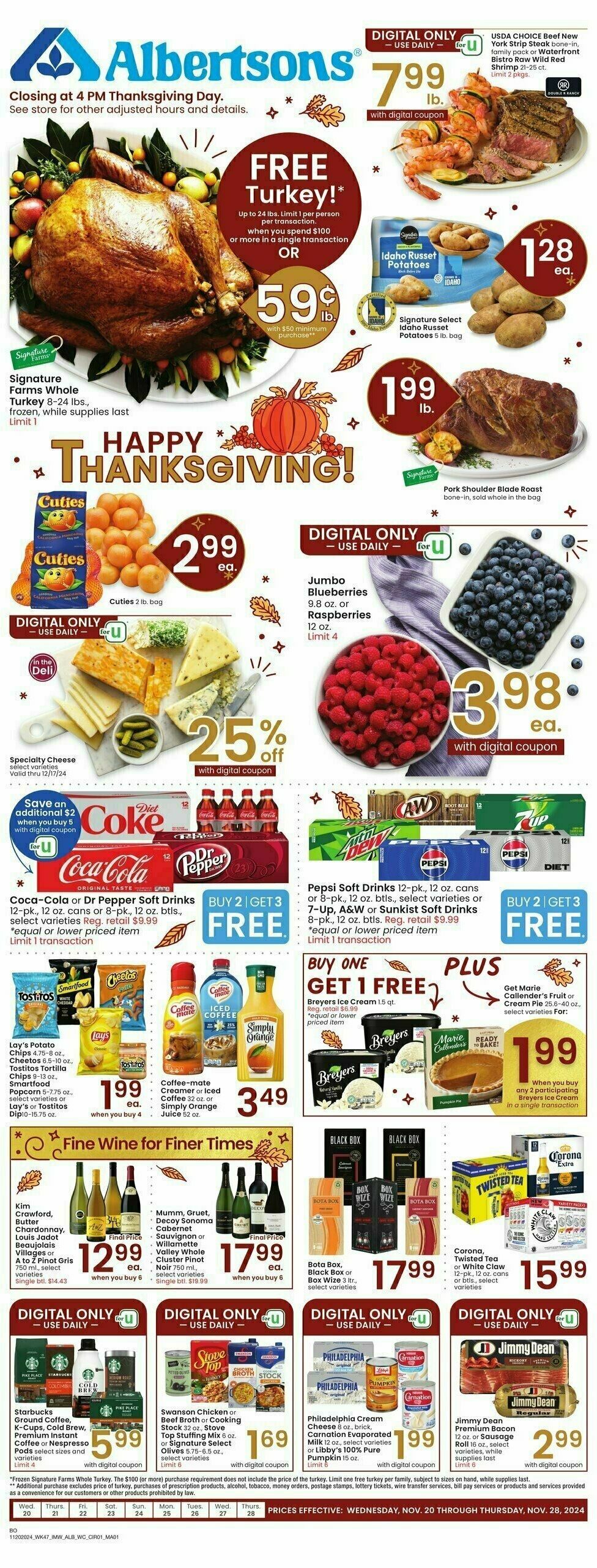 Albertsons Weekly Ad from November 20