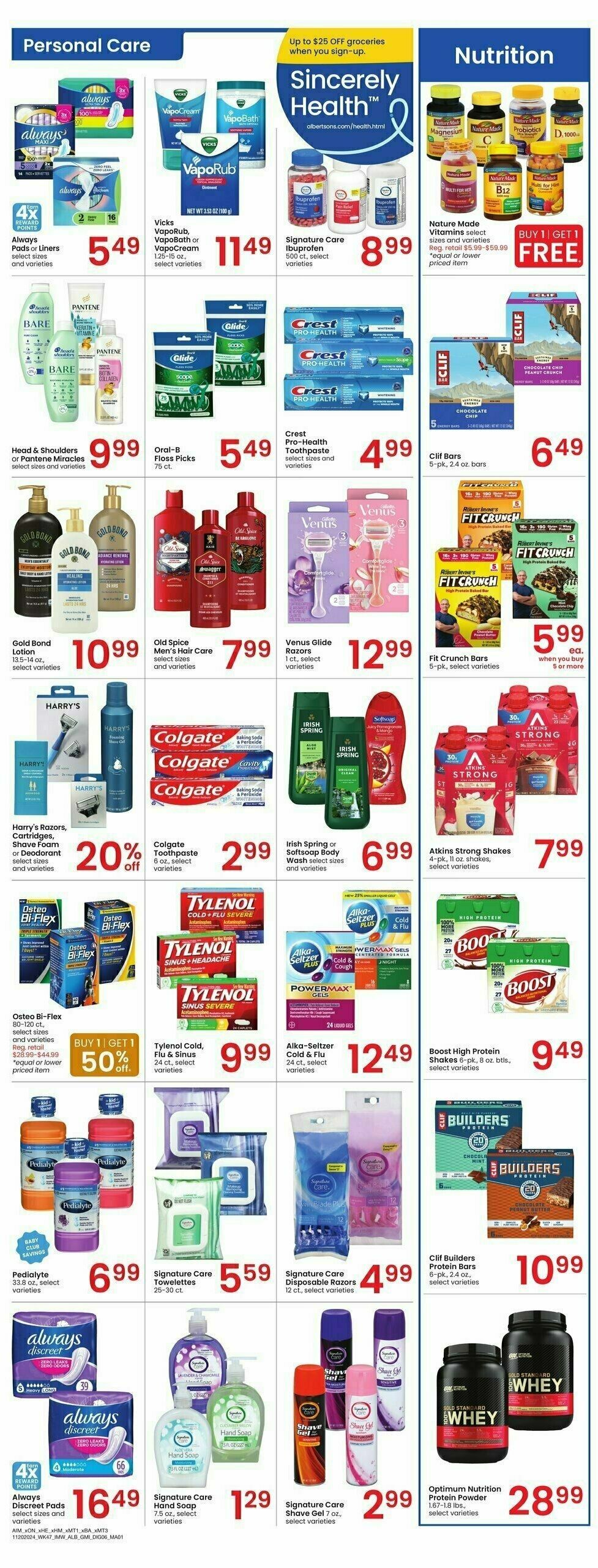 Albertsons Weekly Ad from November 20