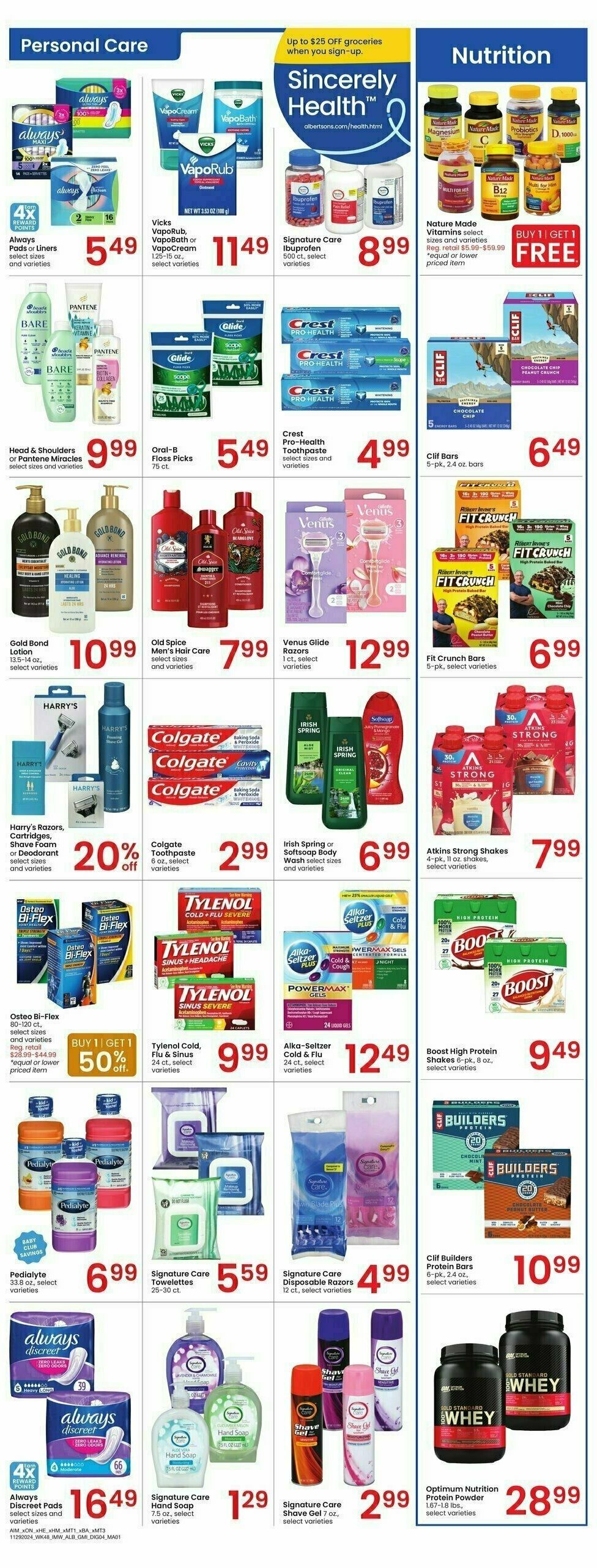 Albertsons Weekly Ad from November 29