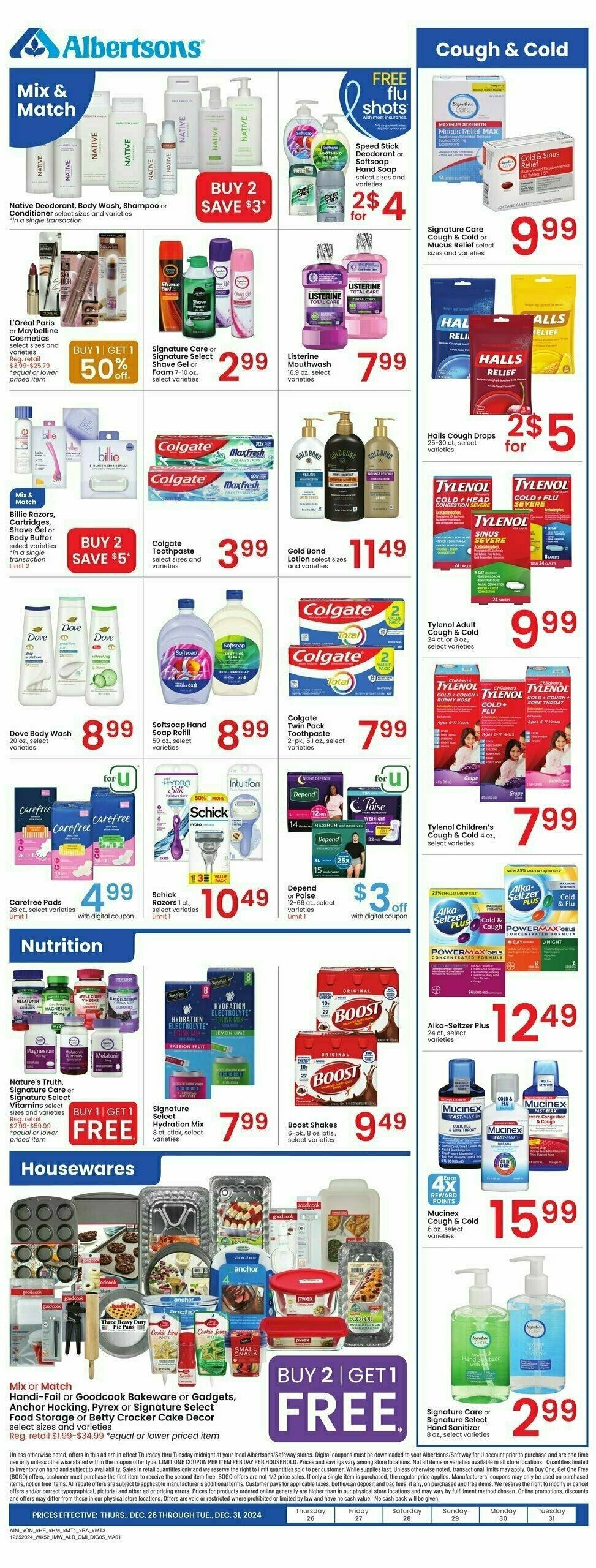 Albertsons Weekly Ad from December 26