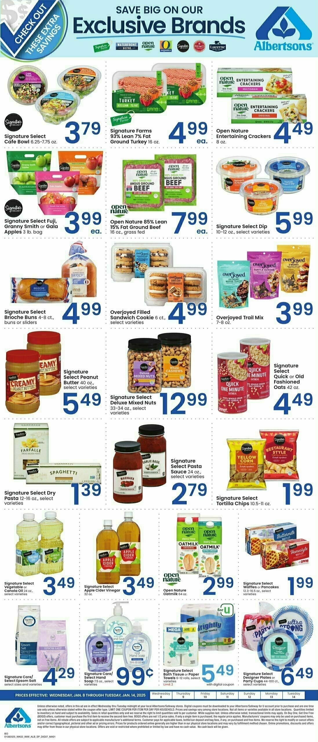 Albertsons Bonus Savings Weekly Ad from January 8