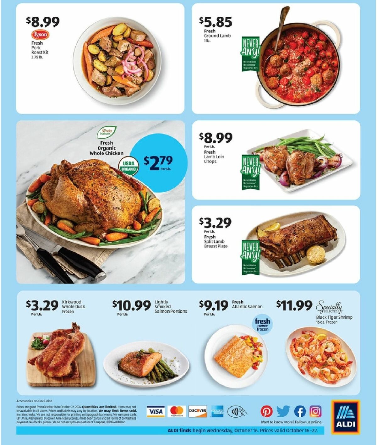 ALDI Seasonal Fresh Meat and Fish Weekly Ad from October 16