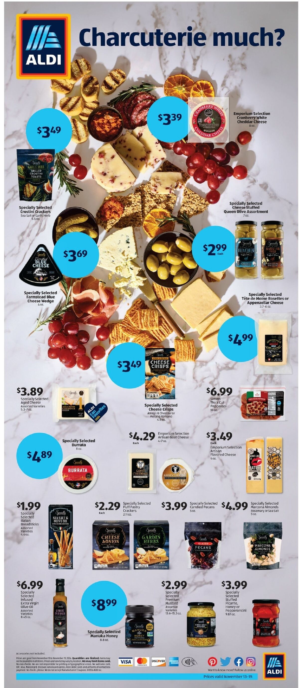 ALDI Holiday Charcuterie Weekly Ad from November 13