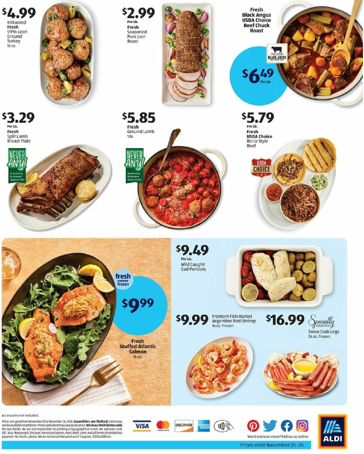 ALDI High-Quality Meat & Seafood Weekly Ad from November 20