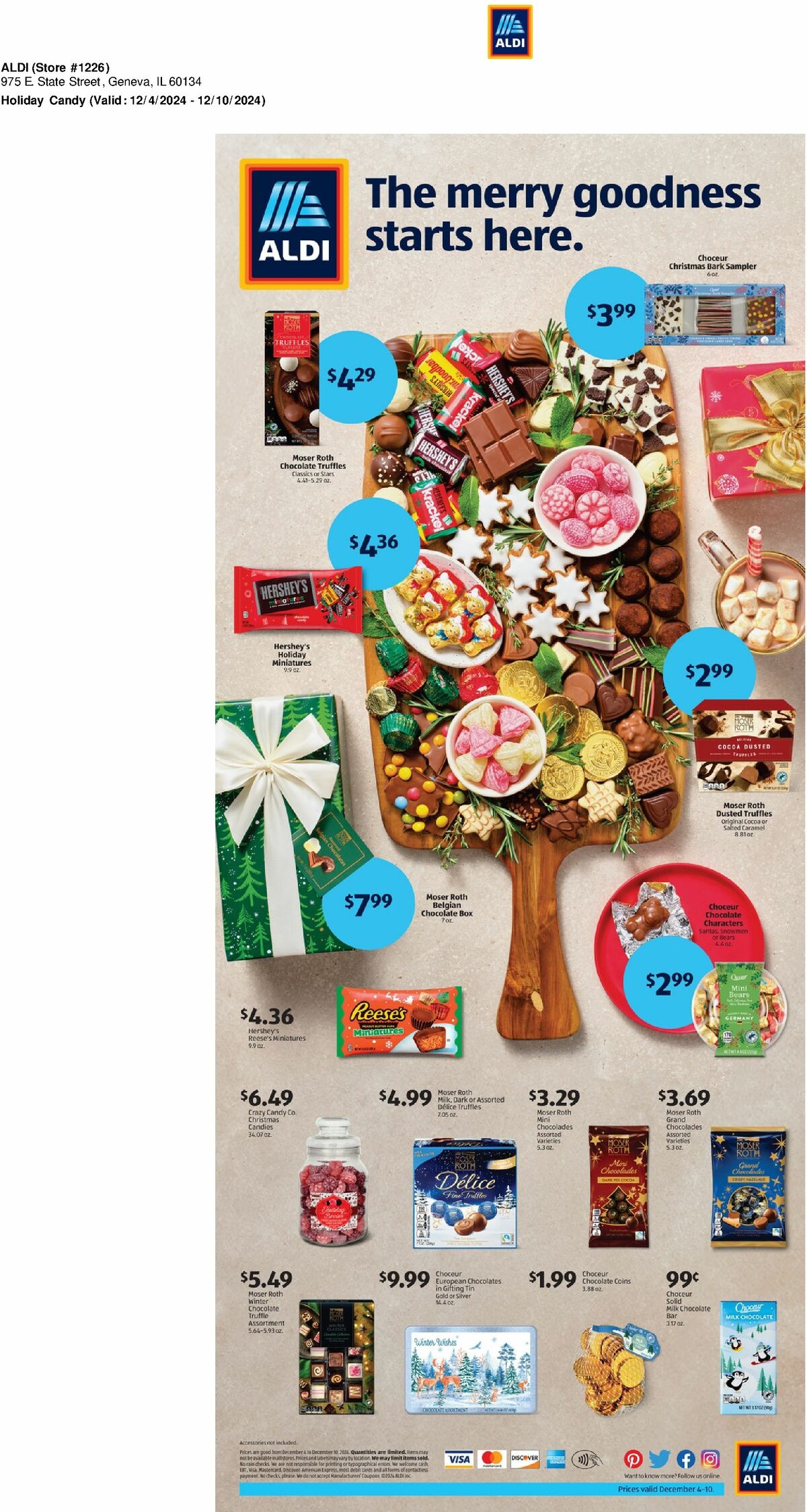 ALDI Holiday Candy Weekly Ad from December 4