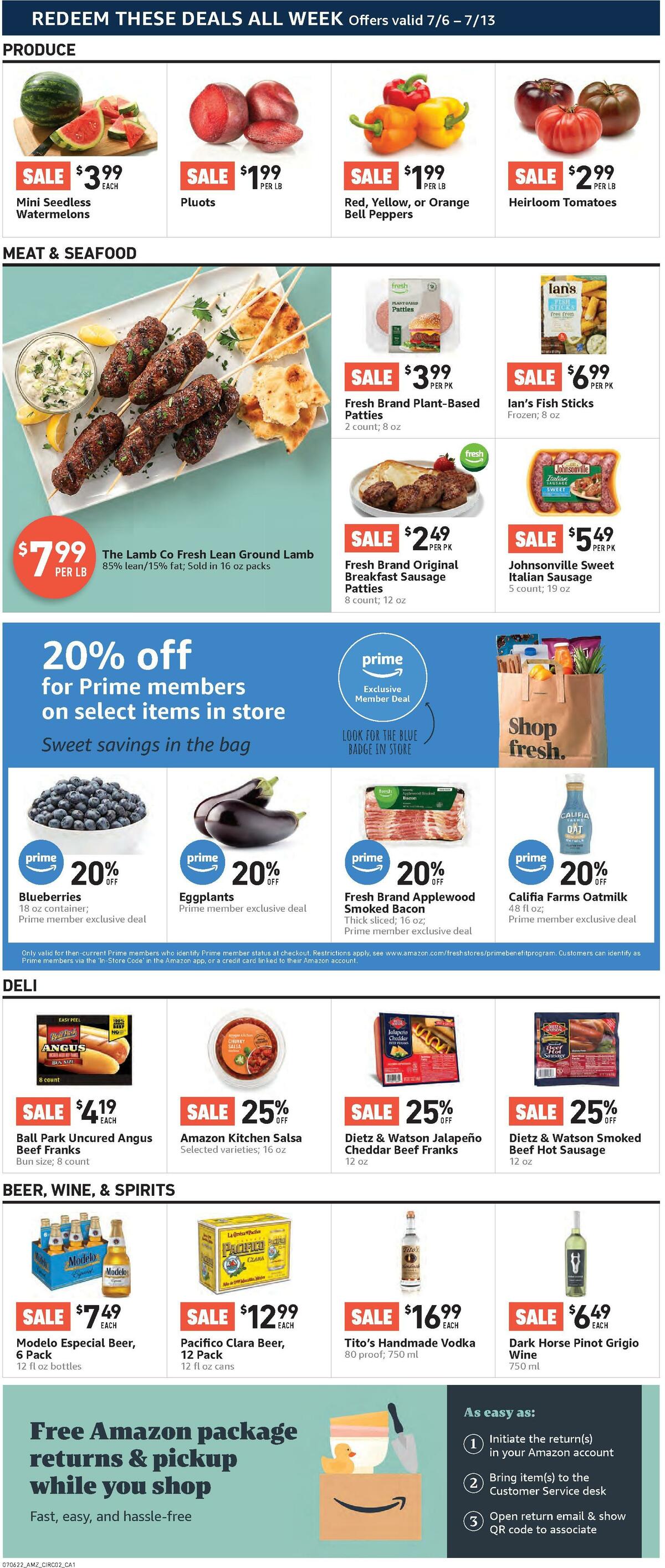 Amazon Fresh Weekly Ad from July 6