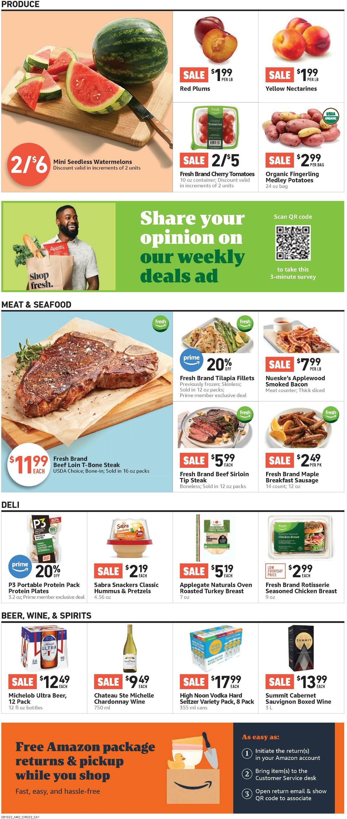 Amazon Fresh Weekly Ad from August 10