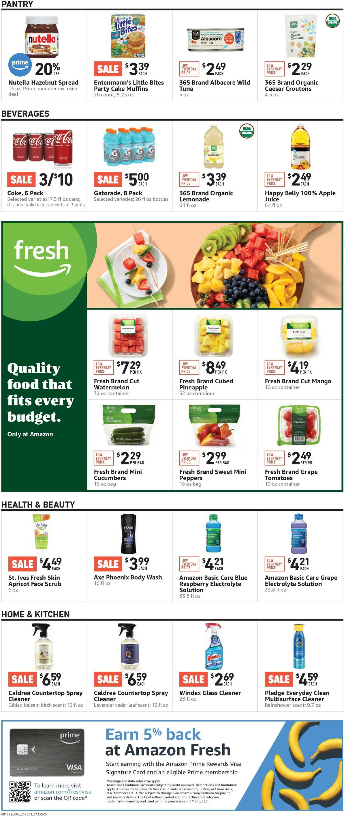 Amazon Fresh Weekly Ad from August 17