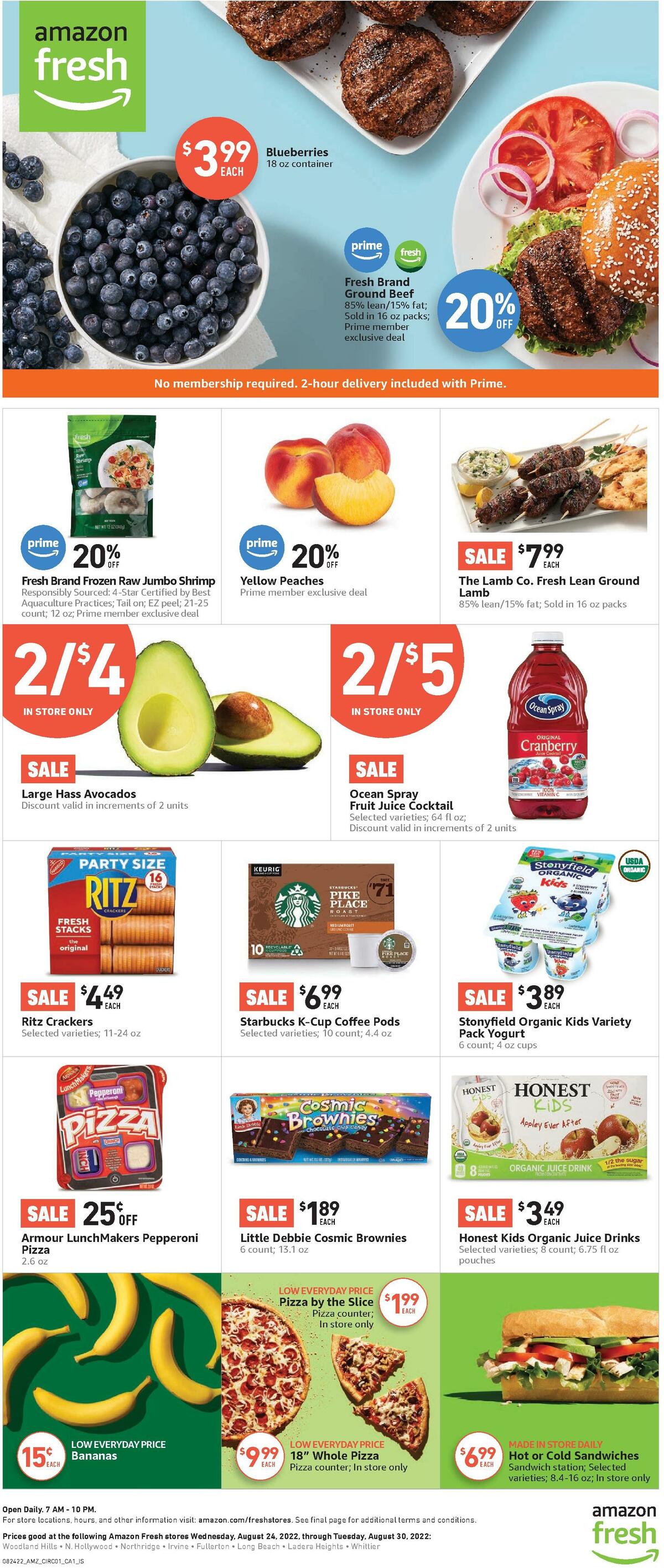 Amazon Fresh Weekly Ad from August 24