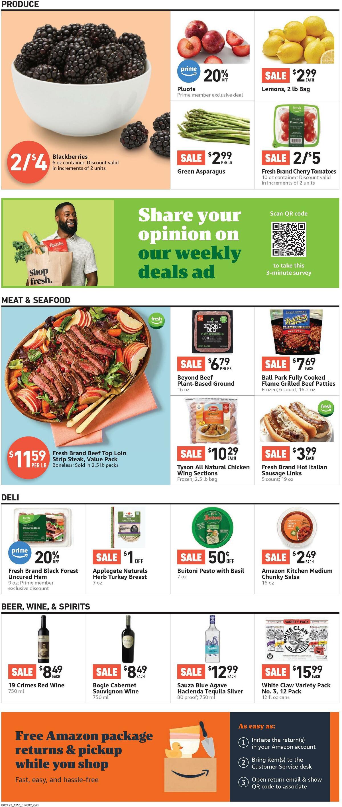 Amazon Fresh Weekly Ad from August 24