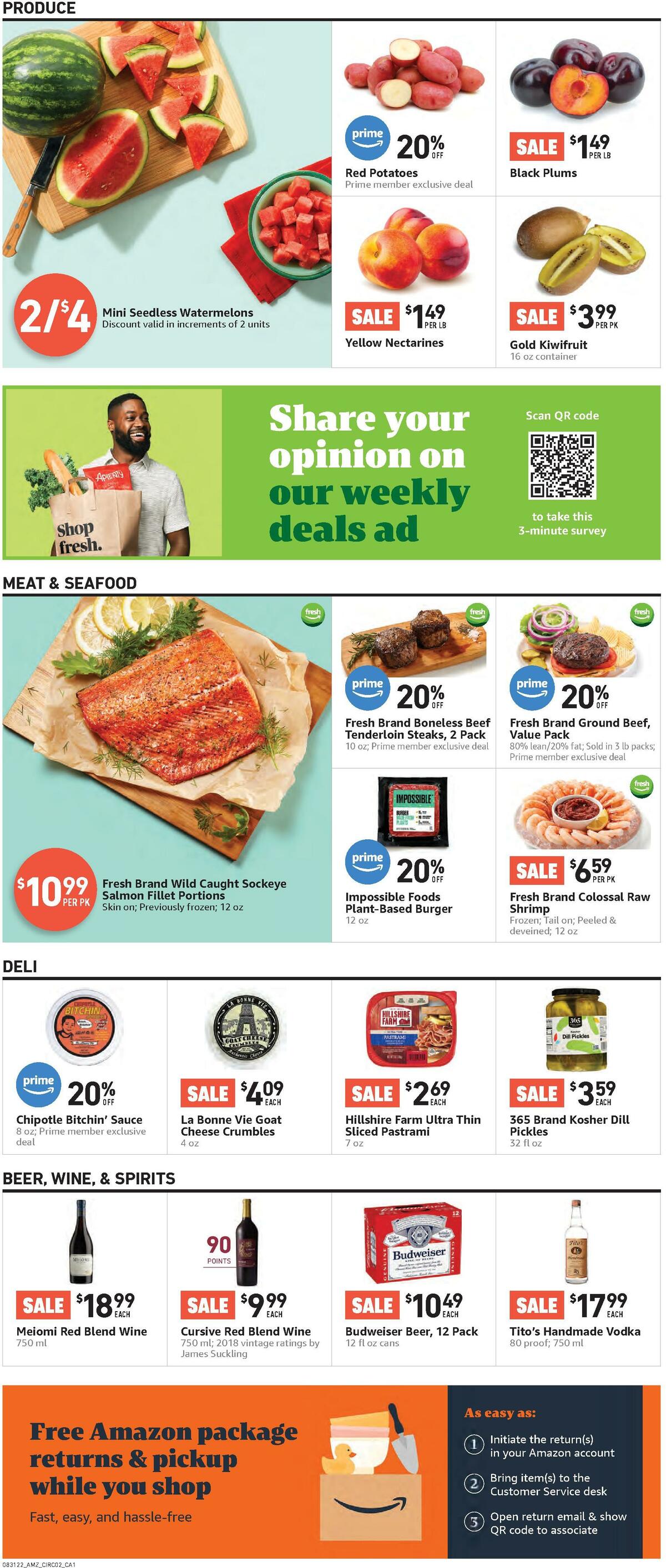 Amazon Fresh Weekly Ad from August 31