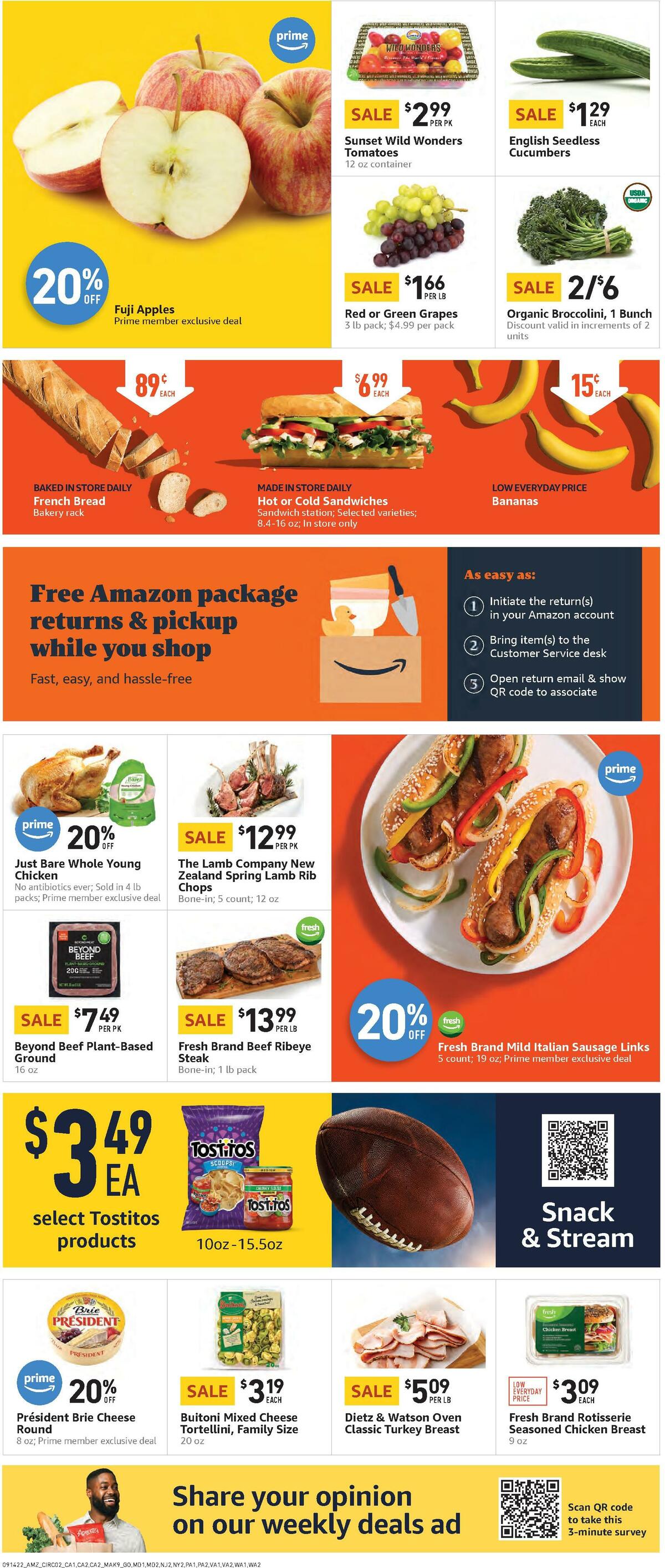 Amazon Fresh Weekly Ad from September 14