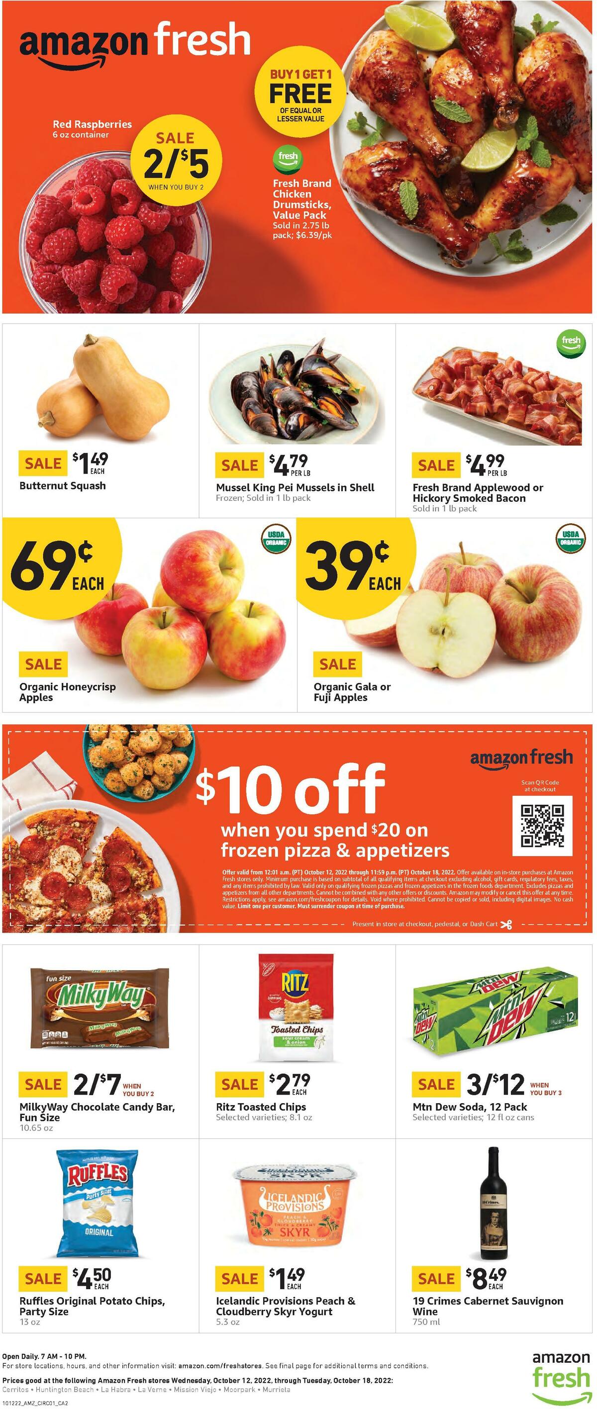 Amazon Fresh Weekly Ad from October 12