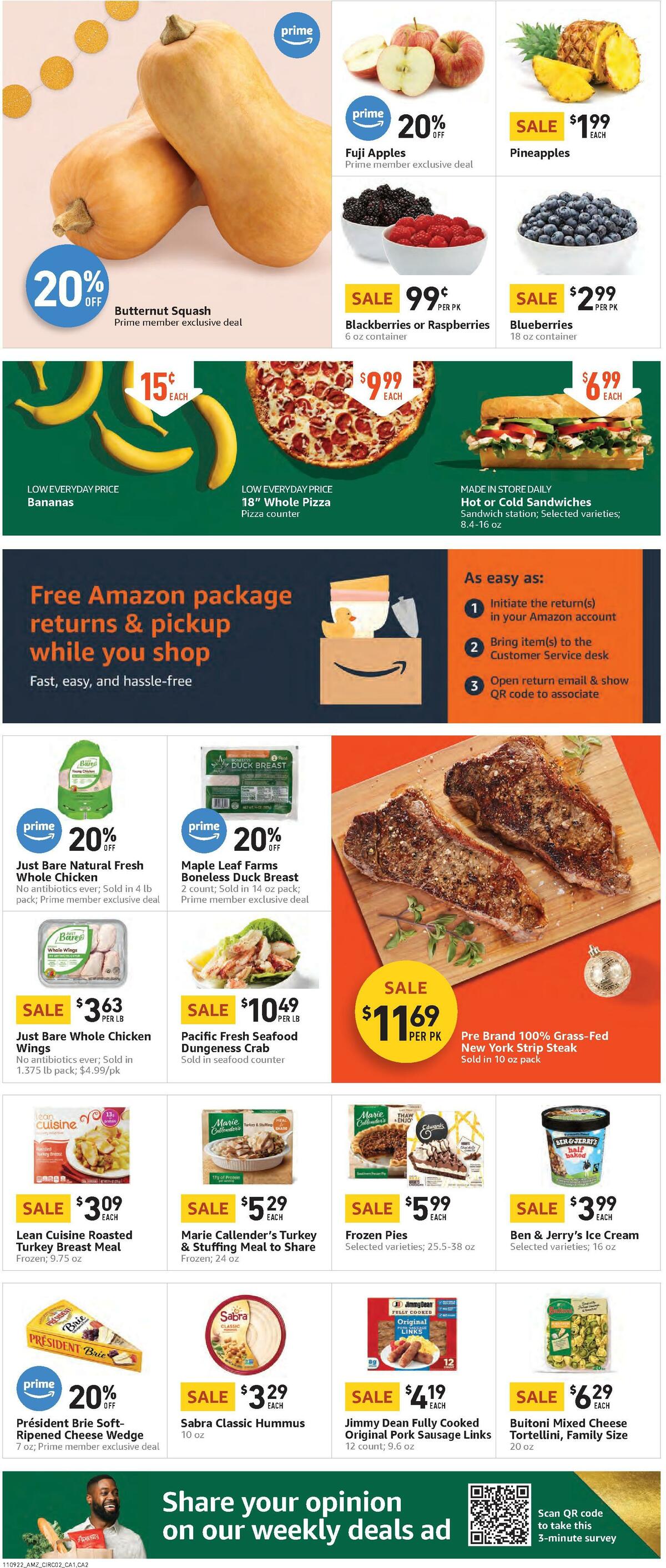 Amazon Fresh Weekly Ad from November 9